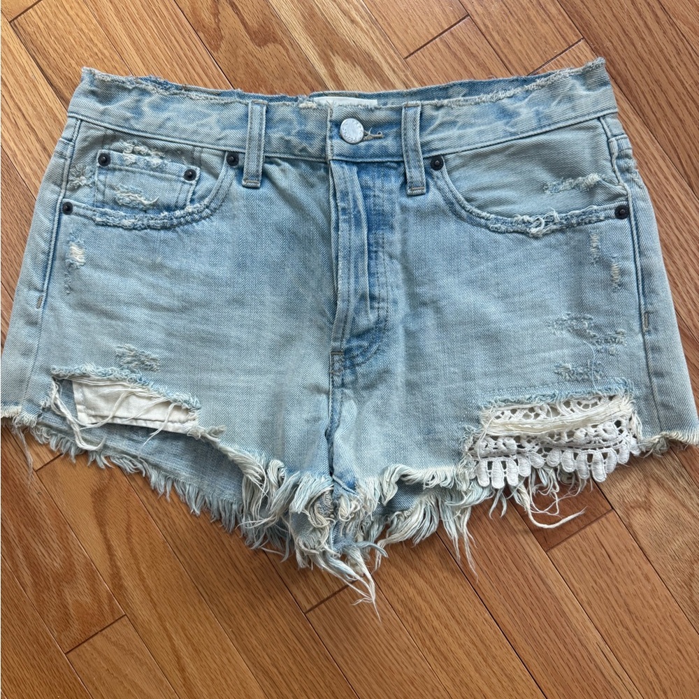 Free People ⭐️ We the free 
Distressed denim shorts